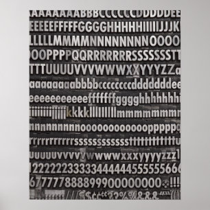 完全なフォント活字タイプ ポスター