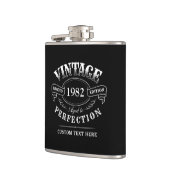 完全なフパーソナライズされたラスに熟成した黒ヴィンテージ フラスク (左)