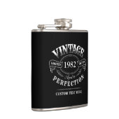 完全なフパーソナライズされたラスに熟成した黒ヴィンテージ フラスク (右)
