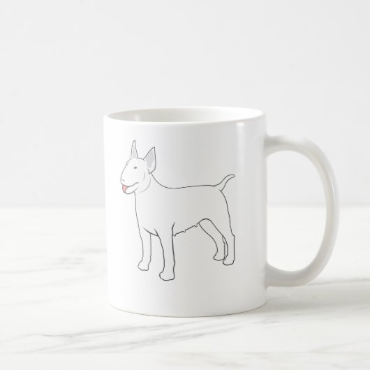 完全なブルテリアのいじめっ子の女の子 コーヒーマグカップ (右)