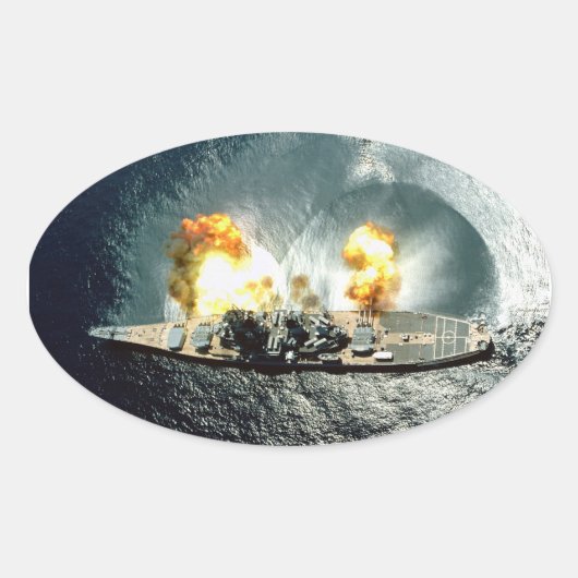 完全なブロードサイドシールの発射 楕円形シール (正面)