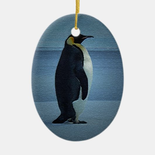 完全なペンギンのクリスマスのオーナメント セラミックオーナメント (正面)