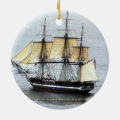 完全なマスクのUSS憲法 セラミックオーナメント (裏面)