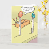 完全なマッチのおもしろいな挨拶状 カード (黄色い花)