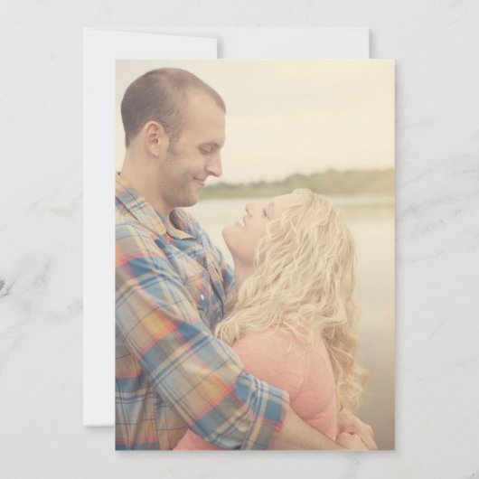 完全なマッチの写真の保存日付の招待 セーブザデート (裏面)