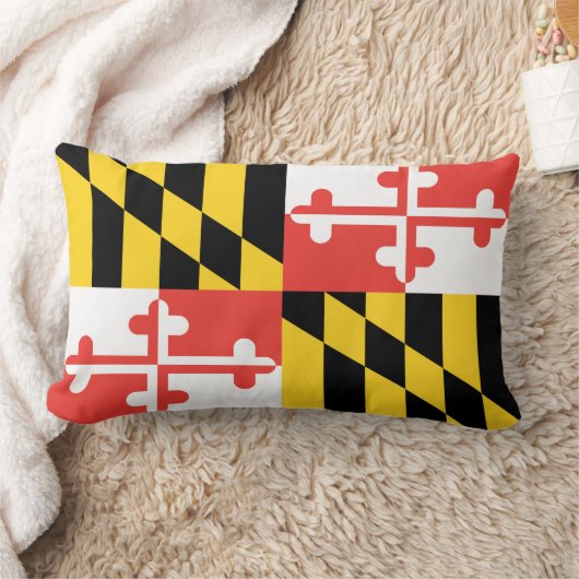 完全なメリーランドの旗の装飾用クッション ランバークッション (ブランケット)