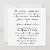 完全なヴィンテージの白黒招待状 招待状 (裏面)