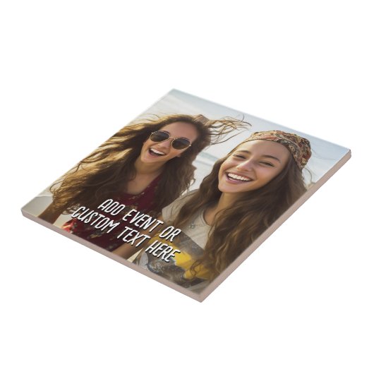 完全な写真とカスタム文字(白) タイル (側面)