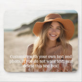 完全な写真とシンプル文字（下） マウスパッド (正面)