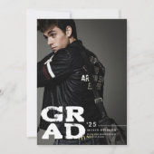 完全な写真の卒業発表と招待 招待状 (正面)