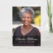 完全な写真の悔やみや弔慰の死別感謝していあなたが折り畳んだ カード (正面)