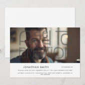 完全な写真の男性の誕生日まで熟成 招待状 (正面/裏面)