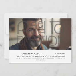 完全な写真の男性の誕生日まで熟成 招待状