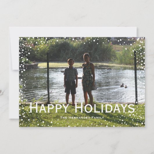 完全な写真の降雪カスタムカード シーズンカード (正面)