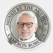 完全な写真を作家で署名エレガント ラウンドシール (正面)