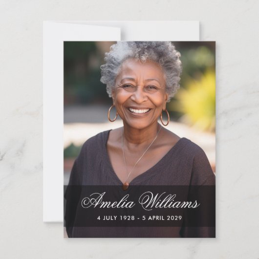 完全な写真悔やみや弔慰の失感謝してい敗 サンキューカード (正面)