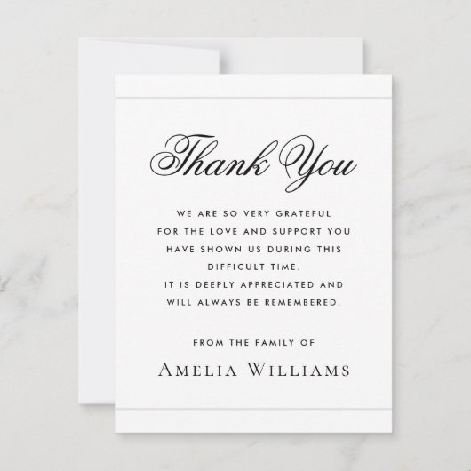 完全な写真悔やみや弔慰の失感謝してい敗 サンキューカード (裏面)