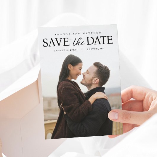 完全な写真 現代の Save the Date セーブザデート