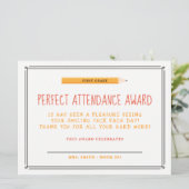 完全な出席賞 招待状 (スタンド正面)