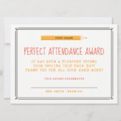 完全な出席賞 招待状 (正面)