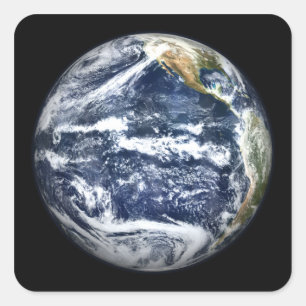 完全な地球の眺めは太平洋のOcに集中しました スクエアシール
