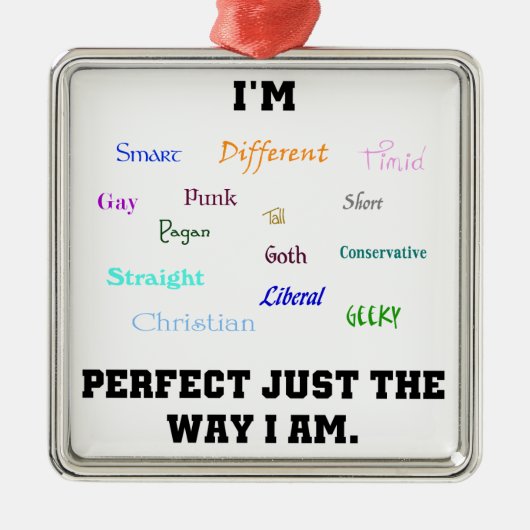 完全な多様性の陽気なギークの異教のな単語の芸術 メタルオーナメント (正面)