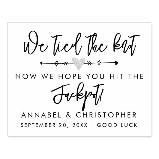 完全な愛の宝くじスクラッチカード結婚式の引き出物 ラバースタンプ (インプリント)