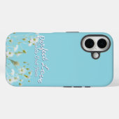 完全な愛は恐れを追い出す ライトブルー キリスト教 Case-Mate iPhoneケース (裏面 (横))