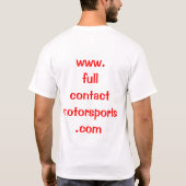 完全な接触のMotorsports車数T Tシャツ (裏面)