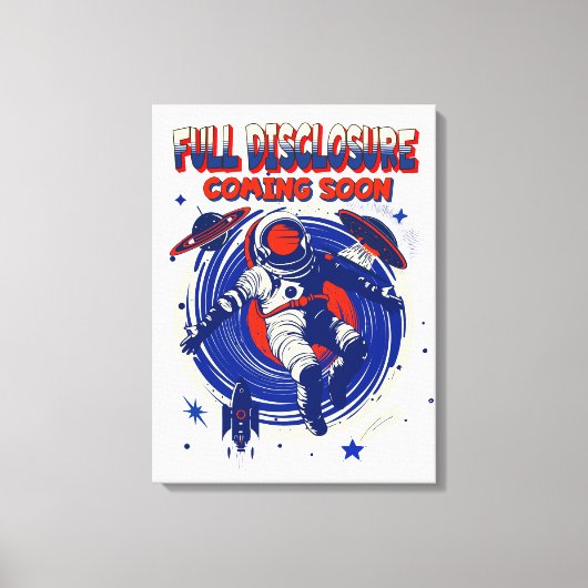 完全な来開示 |宇宙飛行士フローティング キャンバスプリント (正面)