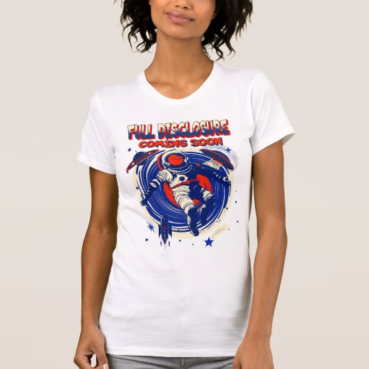 完全な来開示 |宇宙飛行士フローティング Tシャツ (正面)