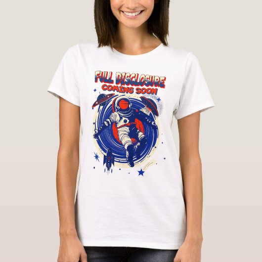 完全な来開示 |宇宙飛行士フローティング Tシャツ (正面)