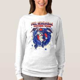 完全な来開示 |宇宙飛行士フローティング Tシャツ