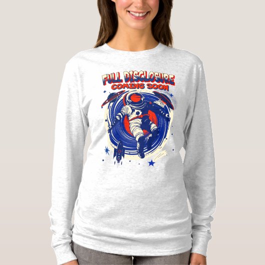 完全な来開示 |宇宙飛行士フローティング Tシャツ (正面)