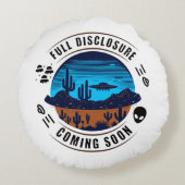 完全な来開示 |砂漠のUFO ラウンドクッション (裏面)