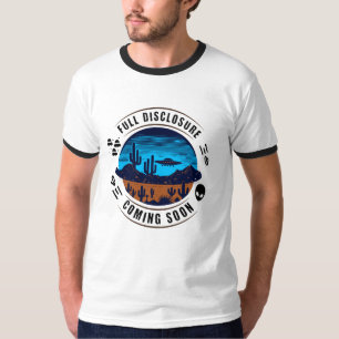 完全な来開示 砂漠のUFO Tシャツ
