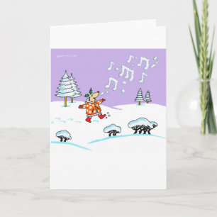 完全な歌のクリスマスカードのヒイラギのシカ シーズンカード