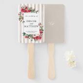 完全な淡い色の結婚式招待状 ハンドファン (正面&裏面)