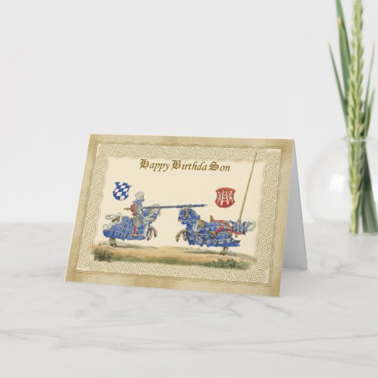 完全な理由での息子中世騎士の騎馬 カード (正面)