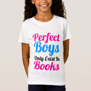 完全な男の子は本の女の子のTシャツだけに存在しています Tシャツ