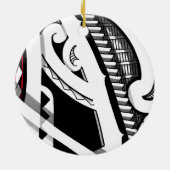 完全な種族のポリネシアかマオリの入れ墨の芸術 セラミックオーナメント (裏面)