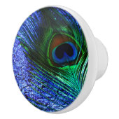 完全な紫色の孔雀 セラミックノブ (右)