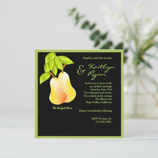 完全な組の秋の結婚式の招待状 招待状 (スタンド正面)