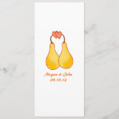 完全な組の結婚式メニュー メニュー (裏面)