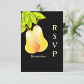 "完全な組"の秋の結婚式RSVPカード 出欠カード (スタンド正面)