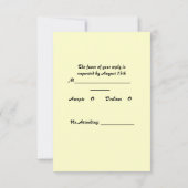 "完全な組"の秋の結婚式RSVPカード 出欠カード (裏面)