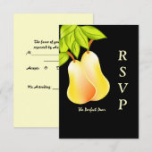 "完全な組"の秋の結婚式RSVPカード 出欠カード (正面/裏面)