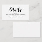 完全な結婚式のウェブサイトはエンクロージャカードを詳しく述べます エンクロージャーカード (正面/裏面)