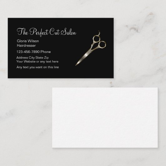 完全な美容院の名刺 名刺 (正面/裏面)