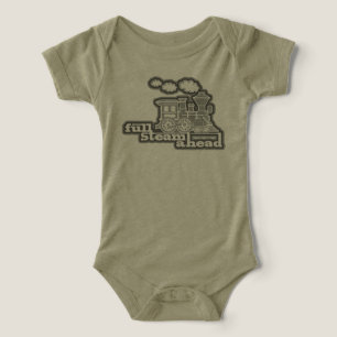 "完全な蒸気の前に"ロコトレイングリーンキッズtシャツ